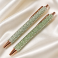 GREEN Rhinestone Executive Pen