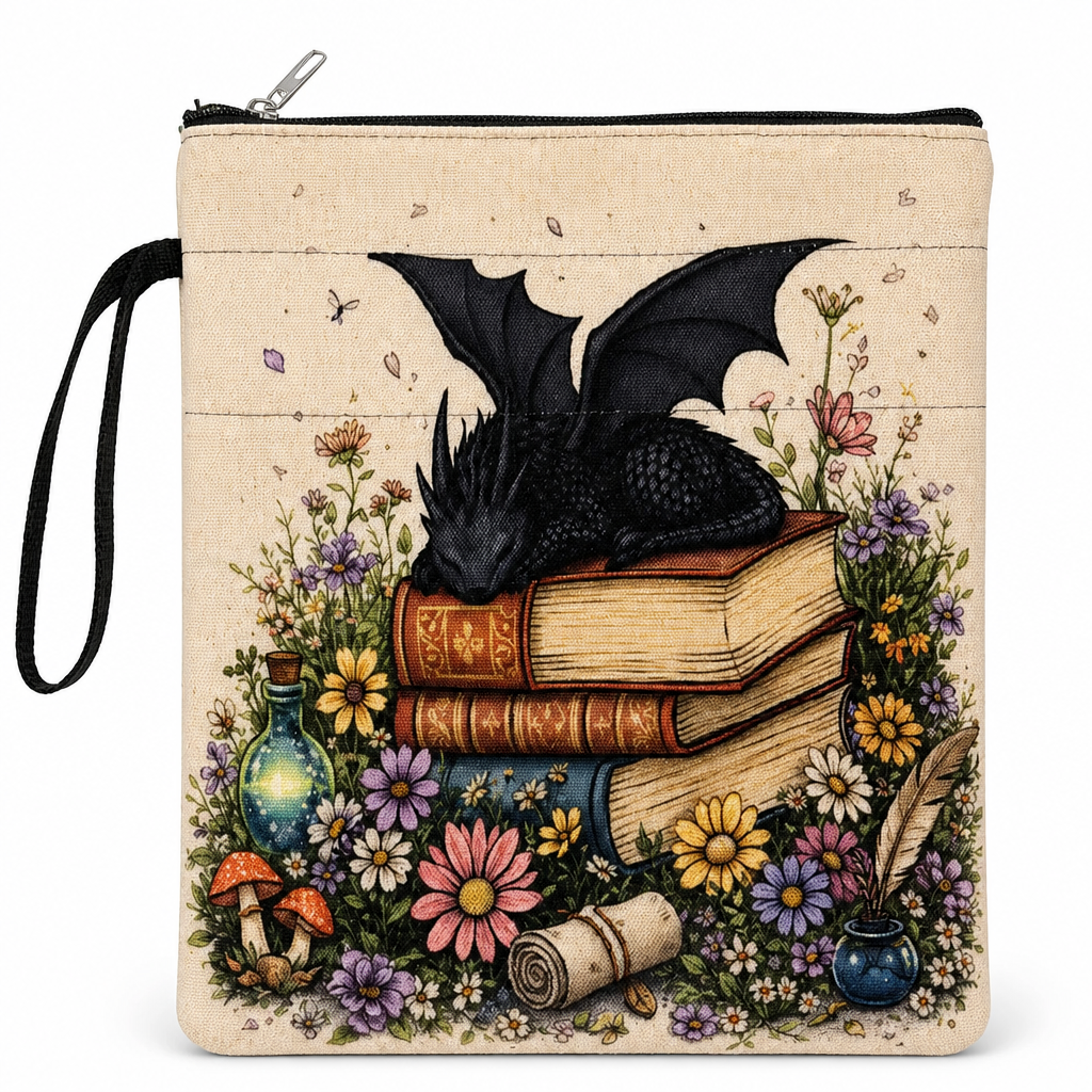 Book Bag - Dragon Sleeping with Books