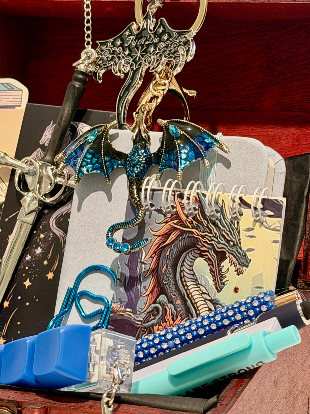 Dragon Chest Desk Bundle (Bright Blue) Exclusive