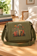 Multi-Pocket Crossbody Vintage Messenger Bag- 